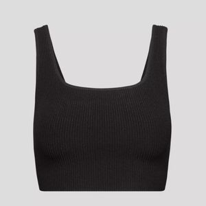 Aritzia Babaton Sculpt Knit Squareneck Cropped Tank size S